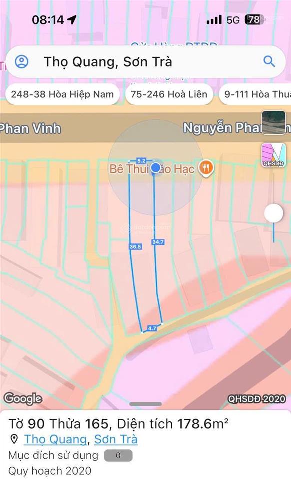 Đất biển đường 7.5m, cạnh chợ cách biển chỉ 200m. phù hợp xây căn hộ villa