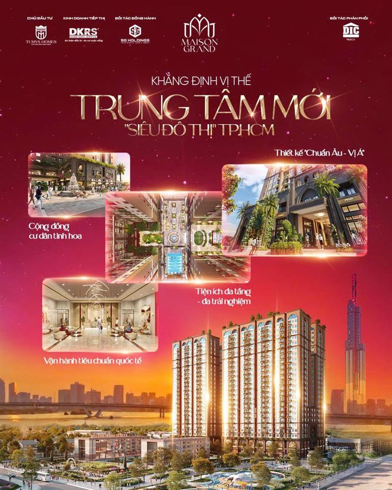 Mở bán căn hộ dự án maison grand phú mỹ vũng tàu với giá tuyệt chủng 1,7 tỷ, ck 3%, tt 50%