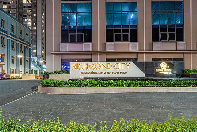 Cần cho thuê ch richmond city nguyễn xí, 2pn=13 triệu/tháng.  0932 092 *** thanh