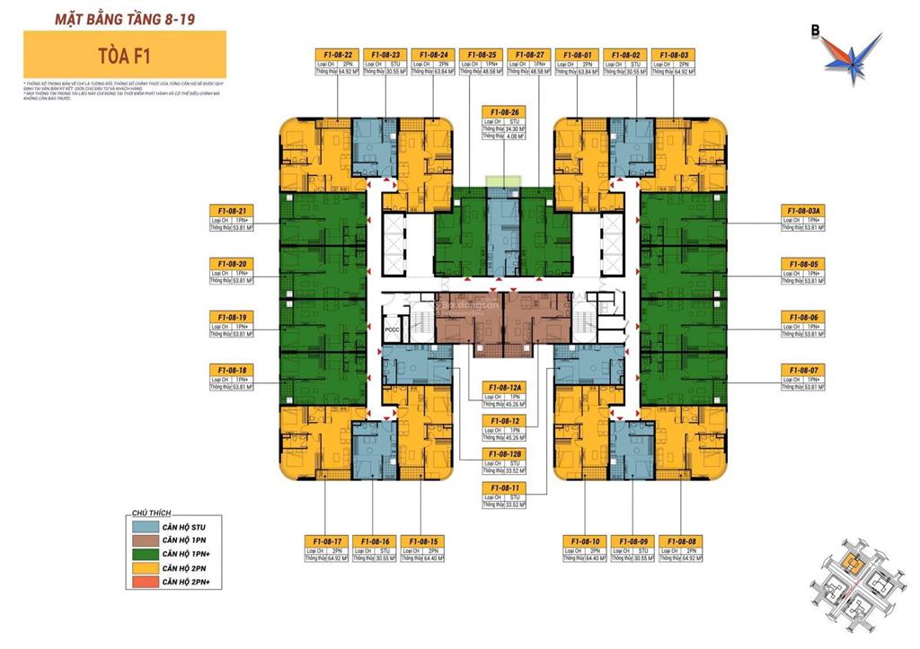 Sốc! căn 1pn+ fours tower chỉ từ 2,x tỷ  ưu đãi cực khủng hôm nay
