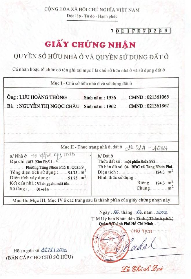 Bán nhà sát lê văn việt tại 42 đường số 2, hơn 69 triệu/ m2 , 124m2, giá 8,6 tỷ tôi chính chủ