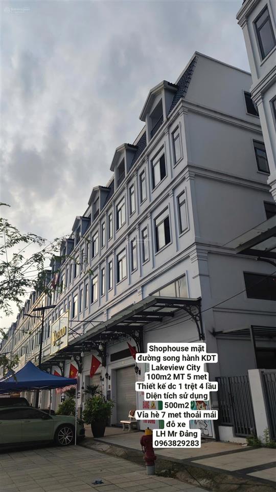 Bán nhà phố mặt tiền song hành (đường 30 met)  shophouse song hành tại lakeview city  0963 829 ***