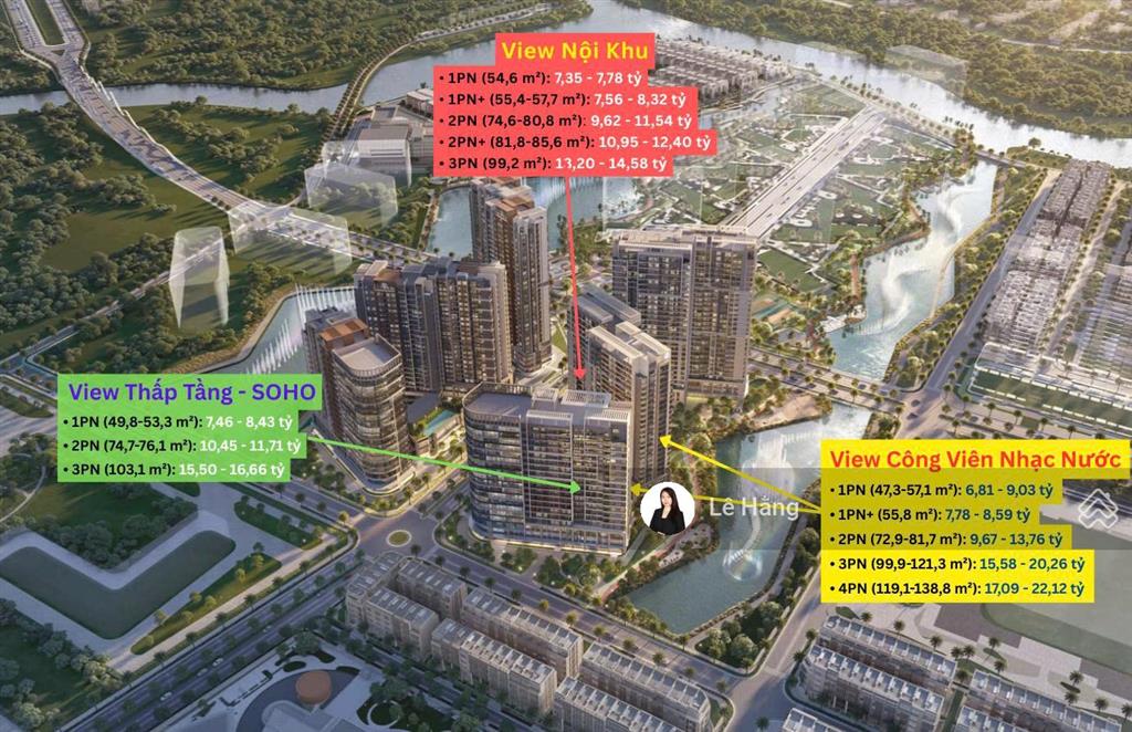 3 phòng ngủ masteri cosmo central view nhạc nước