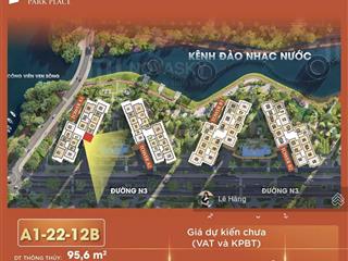 Bán căn hộ 3pn masteri park place tầm view kênh đào nhạc nước, ck 12%, ân hạn gốc 4 năm