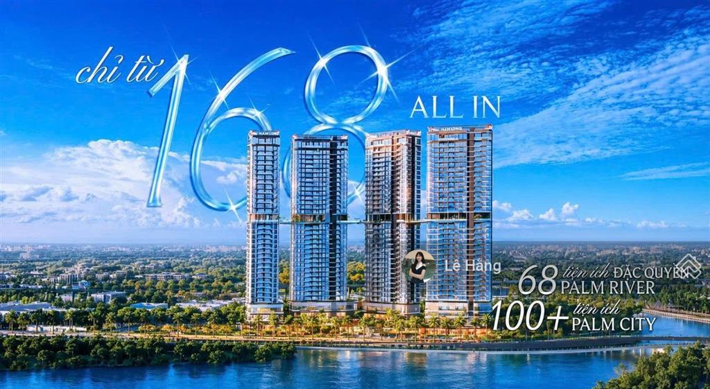 Palm river 2pn 120,2m² căn hộ 2 phòng ngủ diện tích hiếm tại nam rạch chiếc