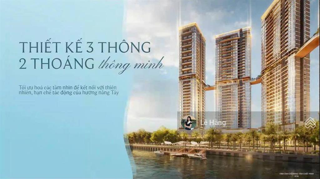 Palm river chỉ 4 đến 6 căn/sàn, 5 thang máy/tháp, ưu tiên sự riêng tư