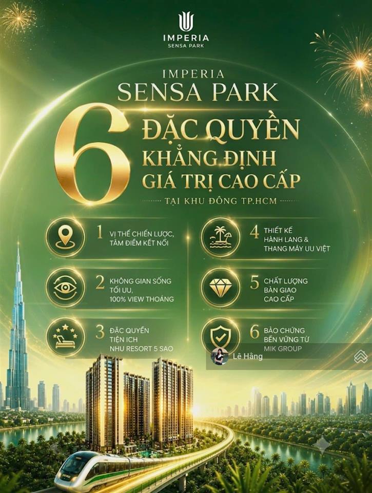 Căn hộ 1pn + căn hộ imperia sensa park