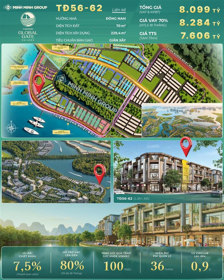 Bán căn liền kề siêu vip tại dự án  vinhomes global gate hạ long