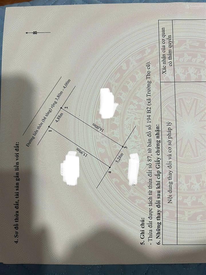 Bán lô đất đẹp xuân đài, trường thọ