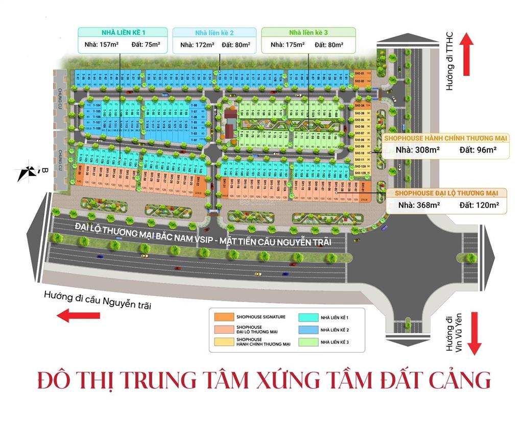 Shophouse mặt tiền đại lộ thương mại 80m . đón sóng cầu nguyễn trãi chỉ với 87tr/