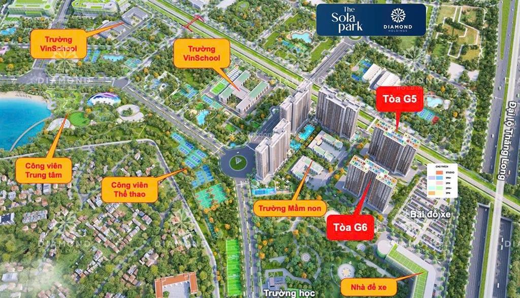 Gấp! cần bán căn góc 2pn tầng cao view đẹp tại dự án sola park