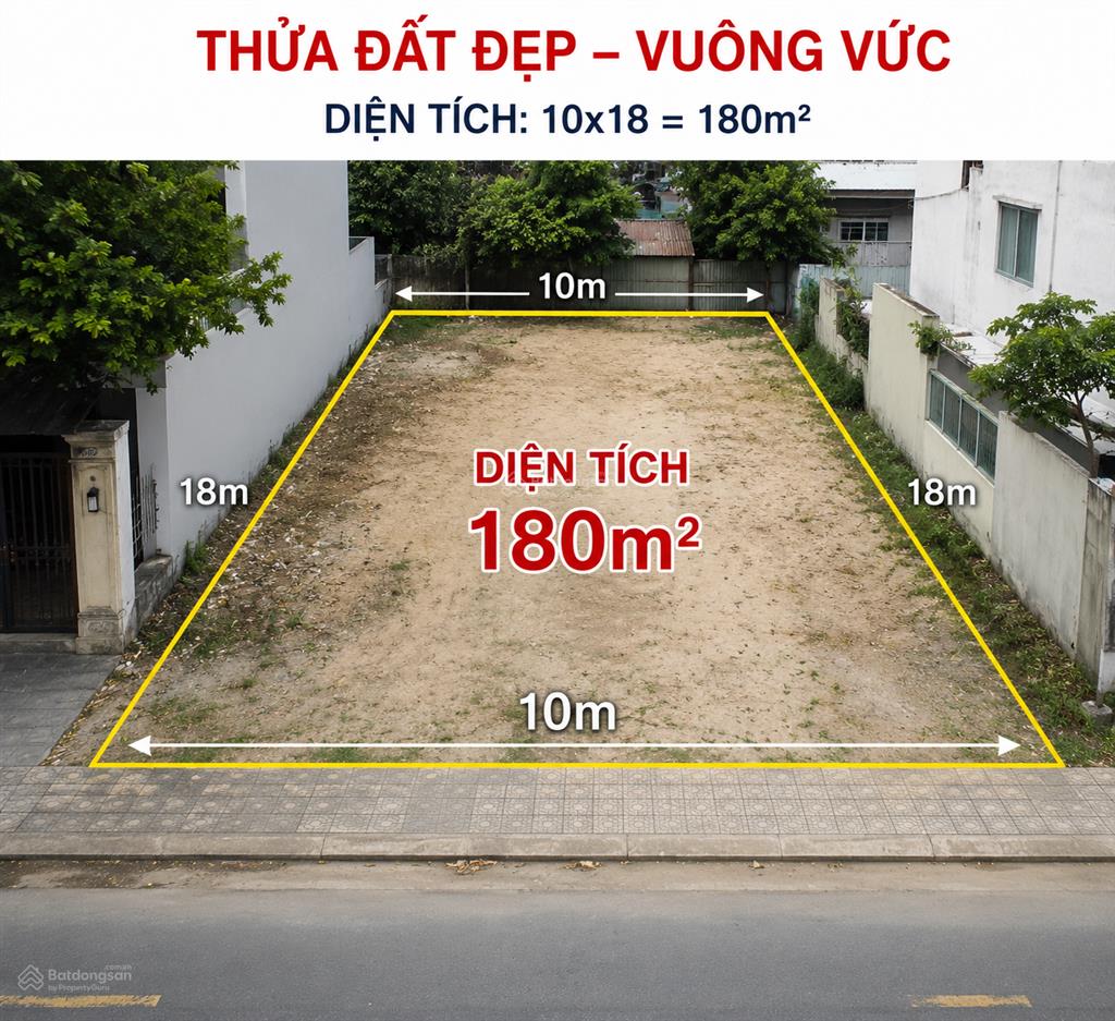 Đường trần sâm, kề sông cạnh biển, trung tâm sơn trà đà nẵng, 180m2 ngang 10m