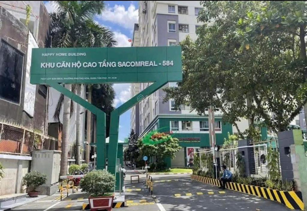 Chính chủ gửi bán căn hộ 584 sacomreal lũy bán bích 2pn2 wc bancong phòng khách