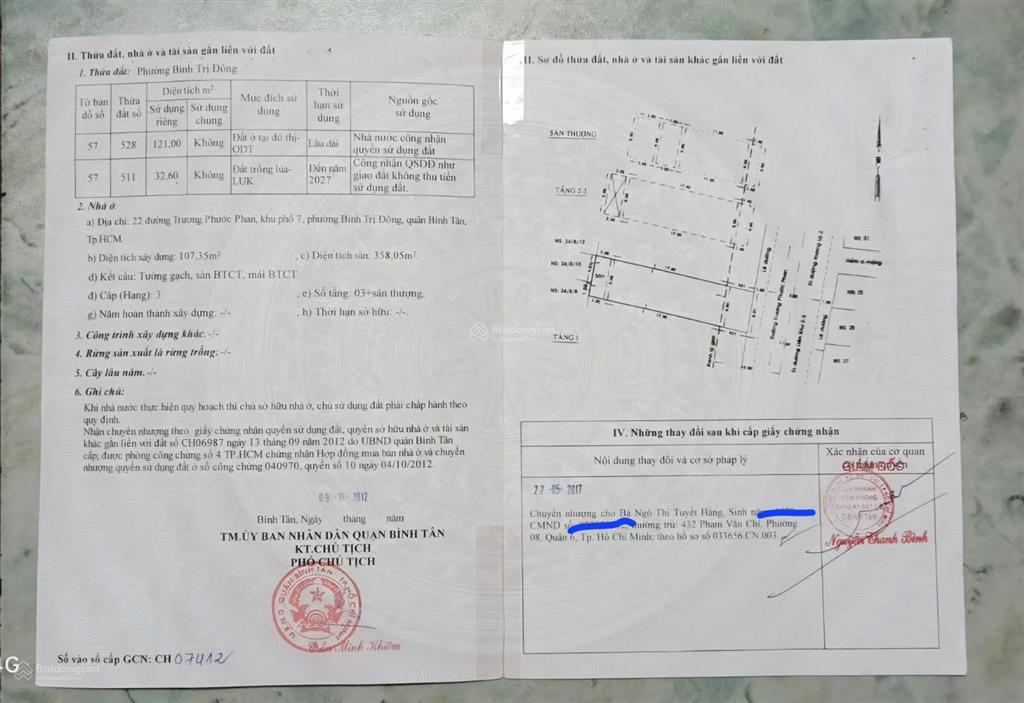 Bán nhà chính chủ tại 22 trương phước phan, bình trị đông, bình tân
