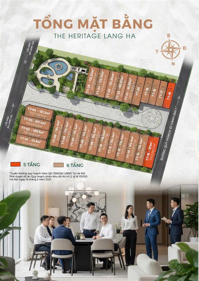 Bán lô vip góc 7 tầng view vườn hoa da thấp tầng heritage ba đình, mt 12m hầm sổ đỏ,  0971 366 ***