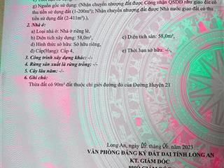 Siêu hot bán đất mặt tiền 611m2 tại đường huyện lộ 21, xã phước tuy, huyện cần đước, giá 6,2 tỷ