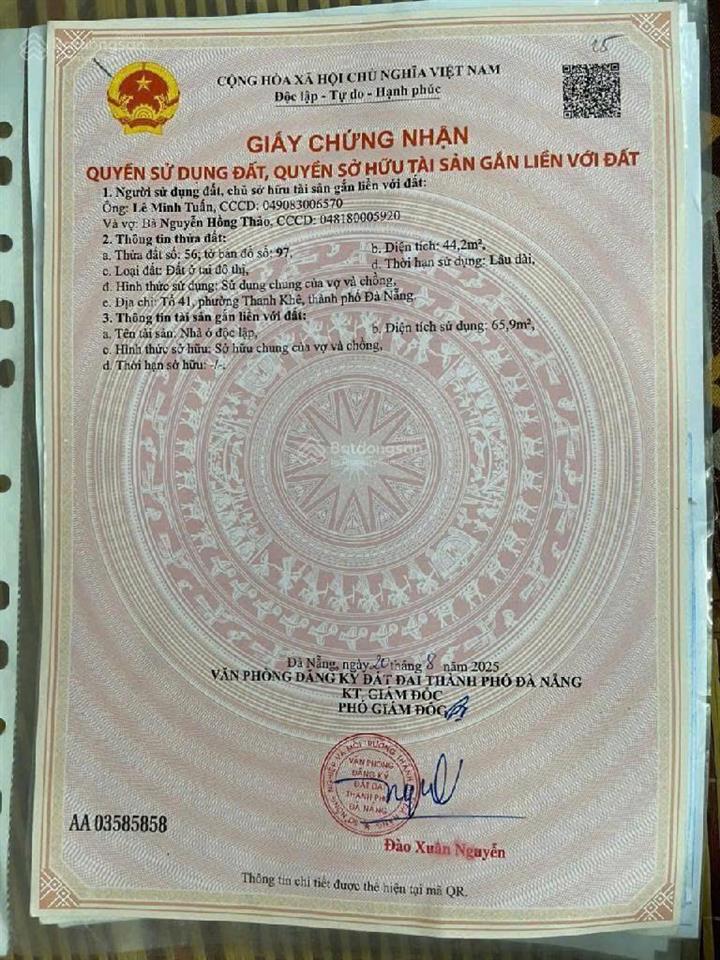 Chính chủ bán nhà 2 tầng kiệt 339 trần cao vân, phường xuân hà, thanh khê