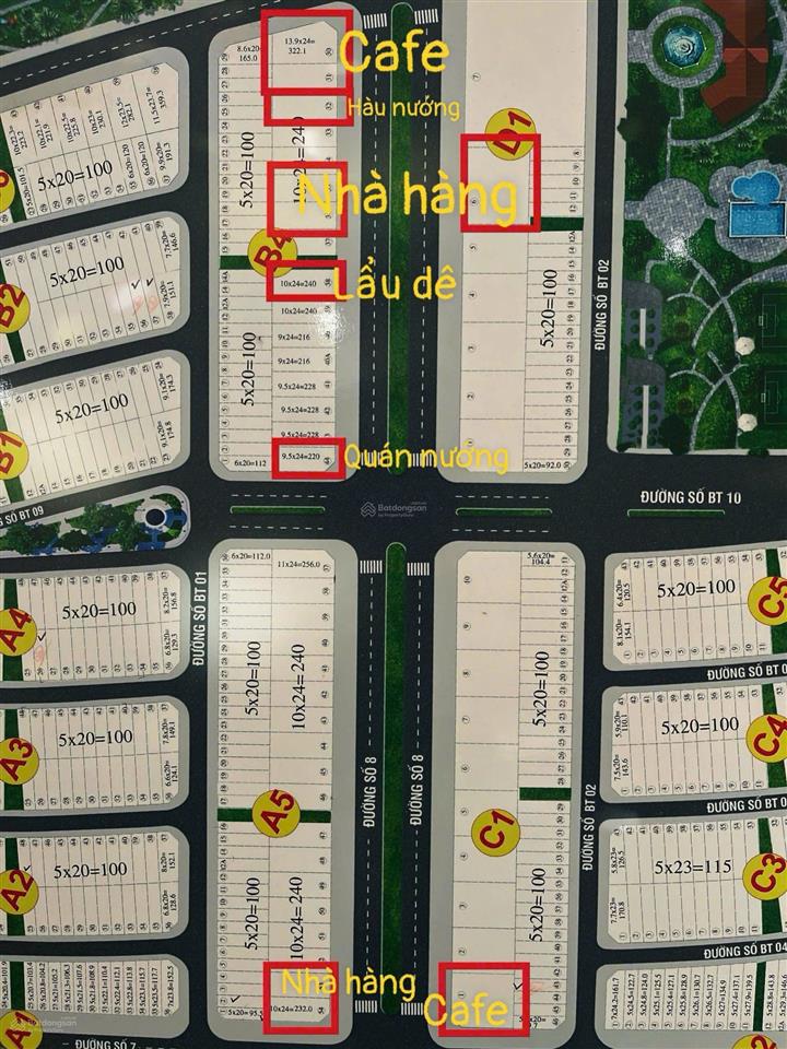 1 lô đất biệt thự 250m2. trục đường 50m. lề rộng 9m. kinh doanh sầm uất