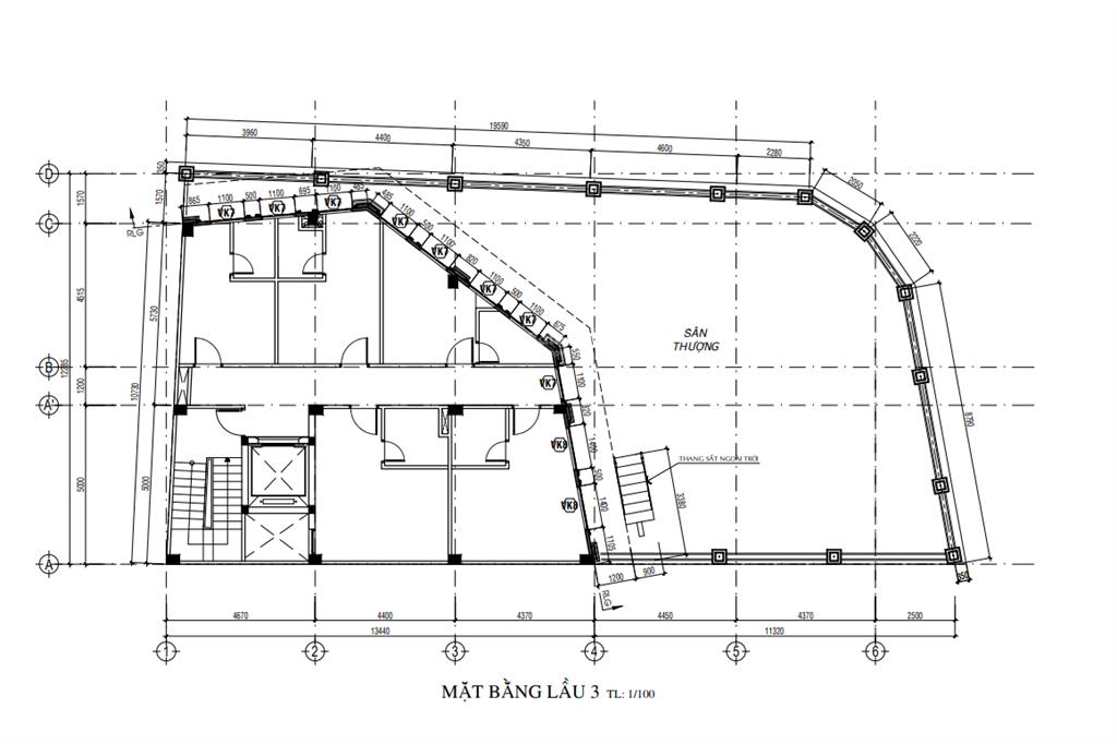 Cho thuê tòa nhà căn hộ cao cấp 1300m2 sàn sẵn pccc + 45 chdv