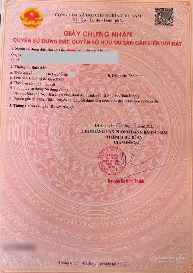 Đất nền kdc phú hồng thịnh phường bình an, tp dĩ an chỉ 2.2ty/nền 0978 408 ***