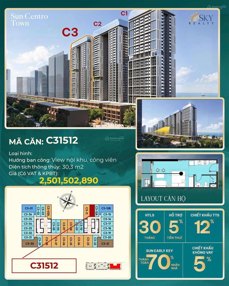 Độc quyền căn tầng trung view nội nhìn bể bơi, nhìn quảng trường lễ hội giá chỉ hơn 5x tr/m2 