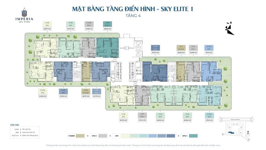 Độc quyền 2 ngủ 65m2 view nội khu 5,38 tỷ, 65m2, 2pn, 2wc  0866 972 ***