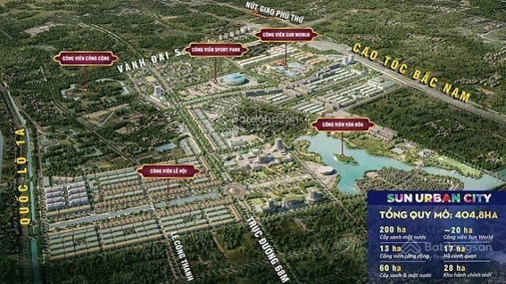 Sun urban hà nam cơ hội sở hữu bđs trung tâm vệ tinh hà nội chỉ từ 1,9 tỷ