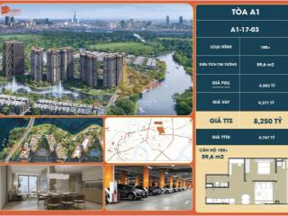 Căn hộ 1pn+ view sông hiếm tại masteri park place  56.9m, giá trị bền vững