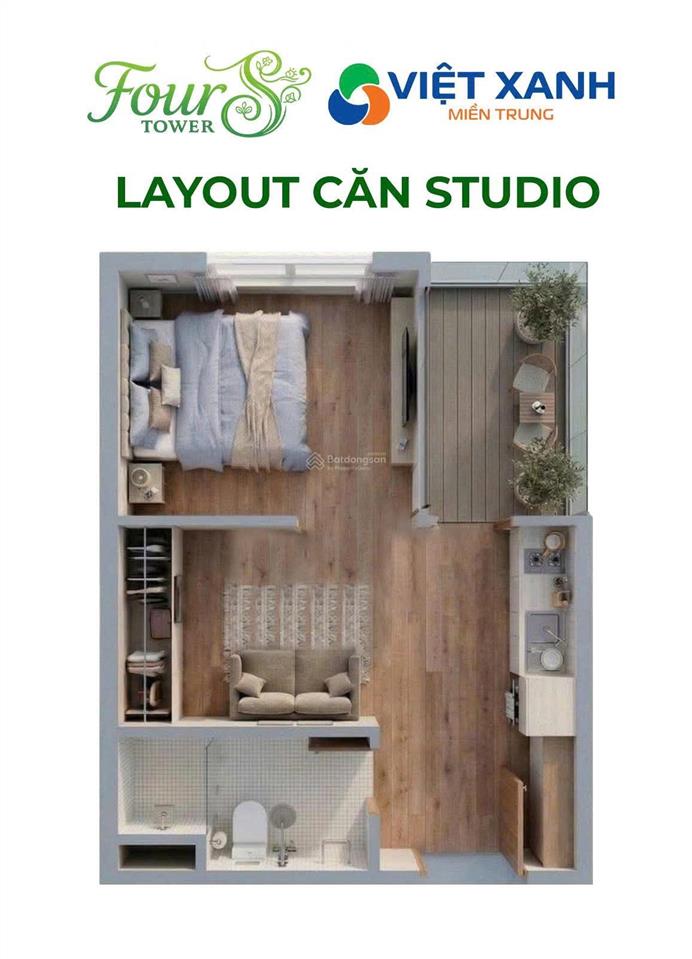 Studio view biển có sân vườn cực đẹp