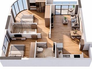 Căn hộ 2 ngủ, view sông  biển fours tower sun group, 54m2, giá chỉ từ 2.9 tỷ, chiết khấu đến 29%