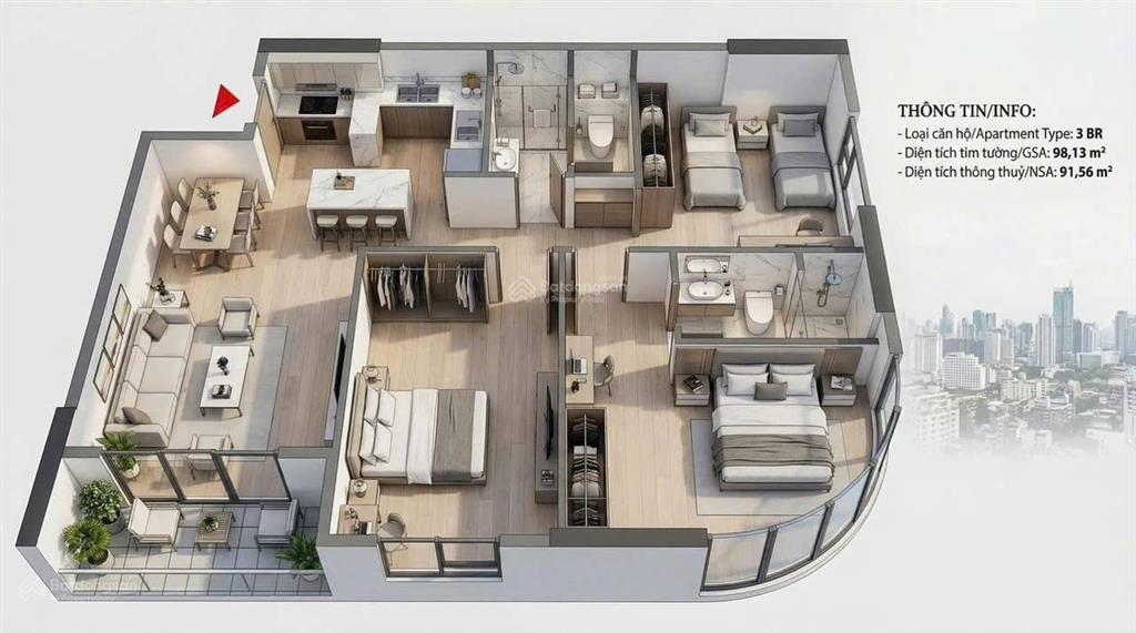 Ra mắt căn hộ fours tower giai đoạn 1  chiết khấu đến 29%, giá từ 1,3 tỷ, quỹ căn đẹp giới hạn