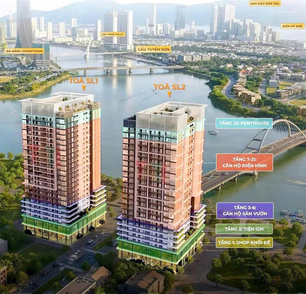 Chỉ từ 550 triệu sở hữu studio slight tower  3 mặt view sông, vay đến 70%, miễn lãi đến 24 tháng