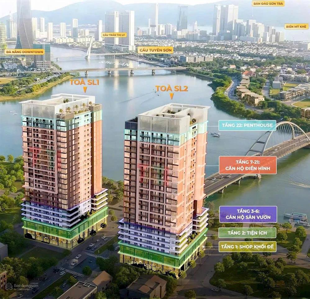 Sốc! slight tower vốn tự có chỉ từ 700 triệu  view sông  hỗ trợ vay 70%, ls 0% lên đến 24 tháng
