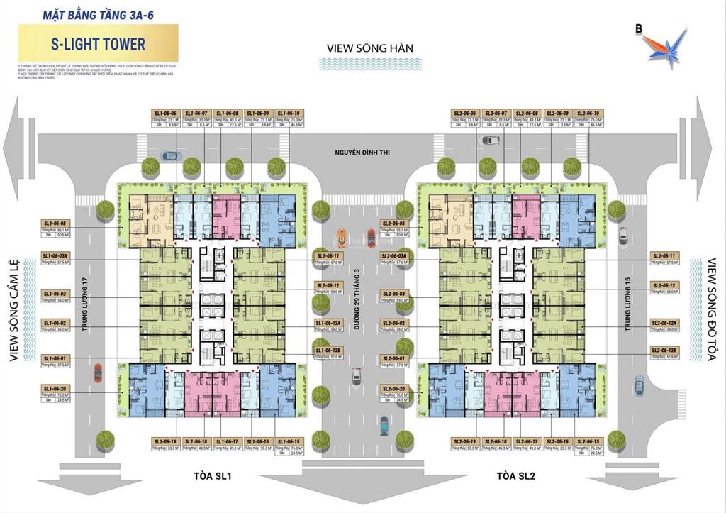 Sốc căn 2pn giá tốt hiện tại chỉ 2,7 tỷ, slight tower đà nẵng  view sông