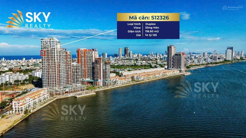 Còn 1 căn duplex duy nhất tại sun symphony view biển và sông hàn tầng trung, 118m2, sắp nhận nhà