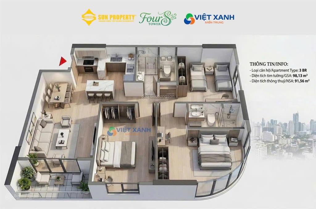 Căn hộ sân vườn chuẩn nghỉ dưỡng sun group ( chiết khấu lên đến 29%)