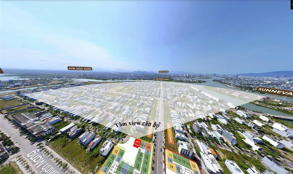 Căn 3pn giá chỉ 4.5 tỷ  view sông, downtown 69 tầng  sun fours tower