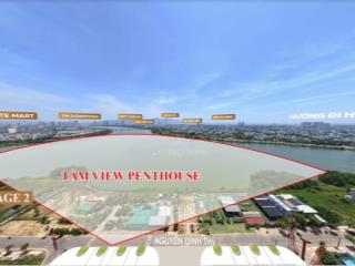 Penthouse trực diện sông  giá chỉ 55tr/m2  tầm view vĩnh viễn 3 trong 1 (sông, biển, pháo hoa)