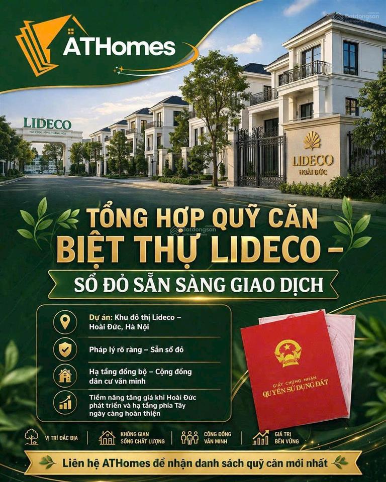 Cho thuê bt 75m2, 25 triệu vnd tại lideco  bắc quốc lộ 32, hoài đức, hà nội