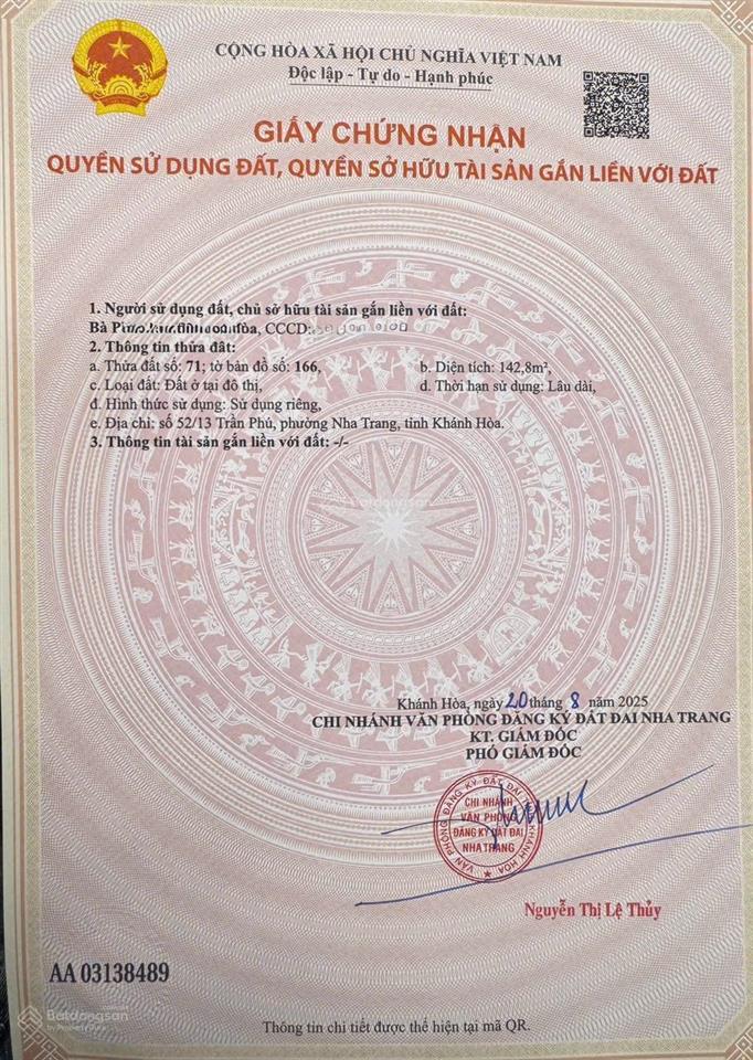 Bán nhà vườn 2 tầng nghỉ dưỡng cách biển trần phú chỉ 200m. bên hông bệnh viện vinmec. dt 142m2
