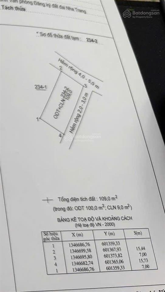 Bán lô góc 2 mặt tiền đẹp phước hạ  phước đồng  phường nam nha trang. dt 109m2 full đất ở.
