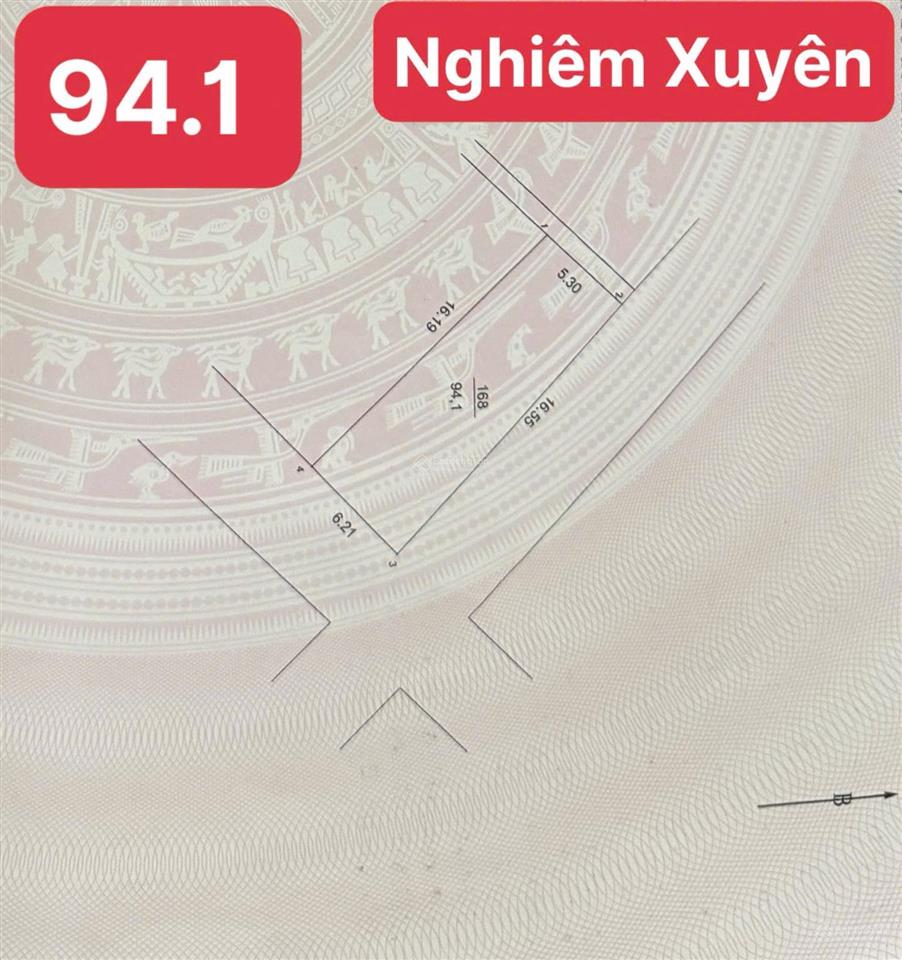 Đất đấu giá nghiêm xuyên, 74,5 triệu / m2, 94 m2, hàng hiếm tại view đẹp