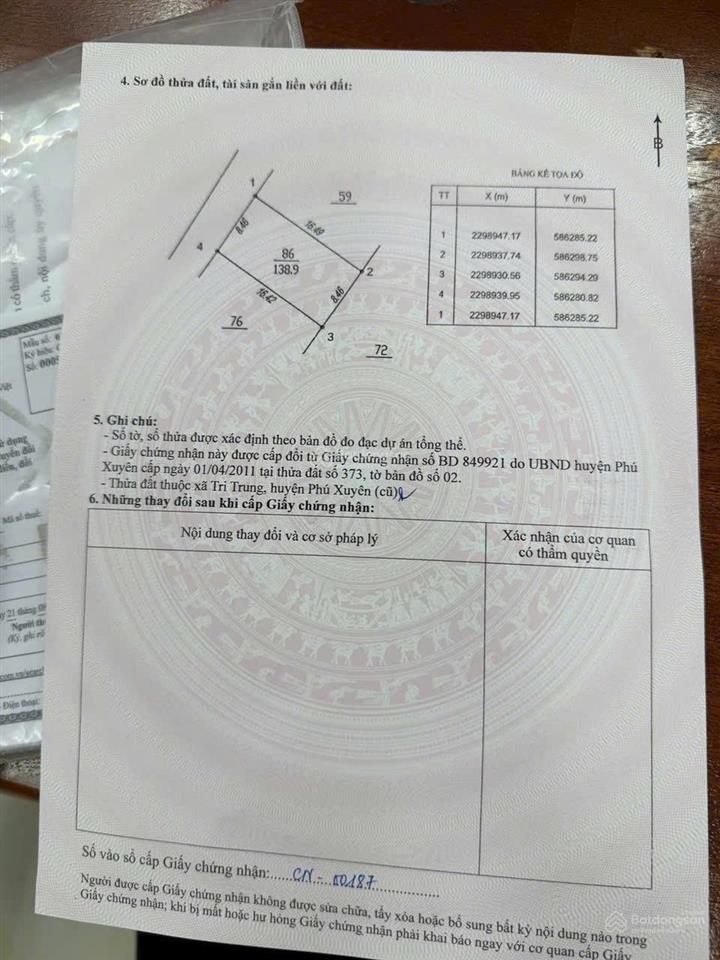 Bán đất mặt ngõ đông  tri chỉ, giá thỏa thuận, 138.9m2, hàng hot