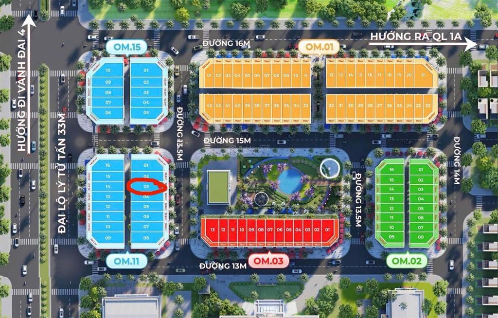 Bán shophouse 92,5m2 giá thỏa thuận tại om1103 him lam thường tín, thường tín, hà nội