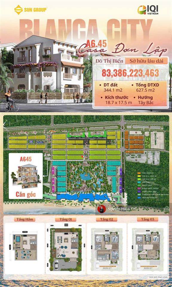 Bán villa vip hoa hậu tại blanca city vũng tàu  thương hiệu tạo nên khác biệt. giá 83 tỷ