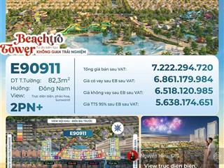 Bán căn hộ beachtro tower vũng tàu 2 phòng ngủ + view sun world