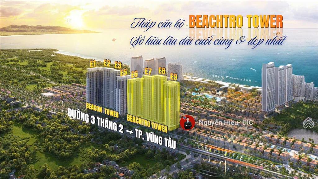 Bán căn hộ beachtro tower vũng tàu 2 phòng ngủ + view sun world