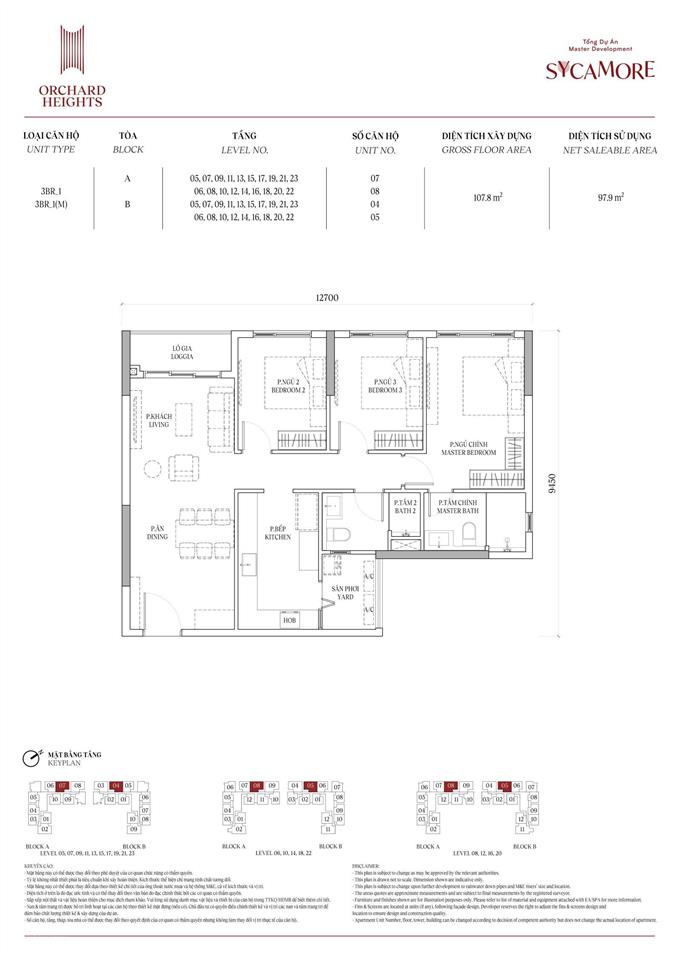 Bán 3pn orchard heights view hồ công viên trung tâm, tầng đẹp. giá 5,4 tỷ