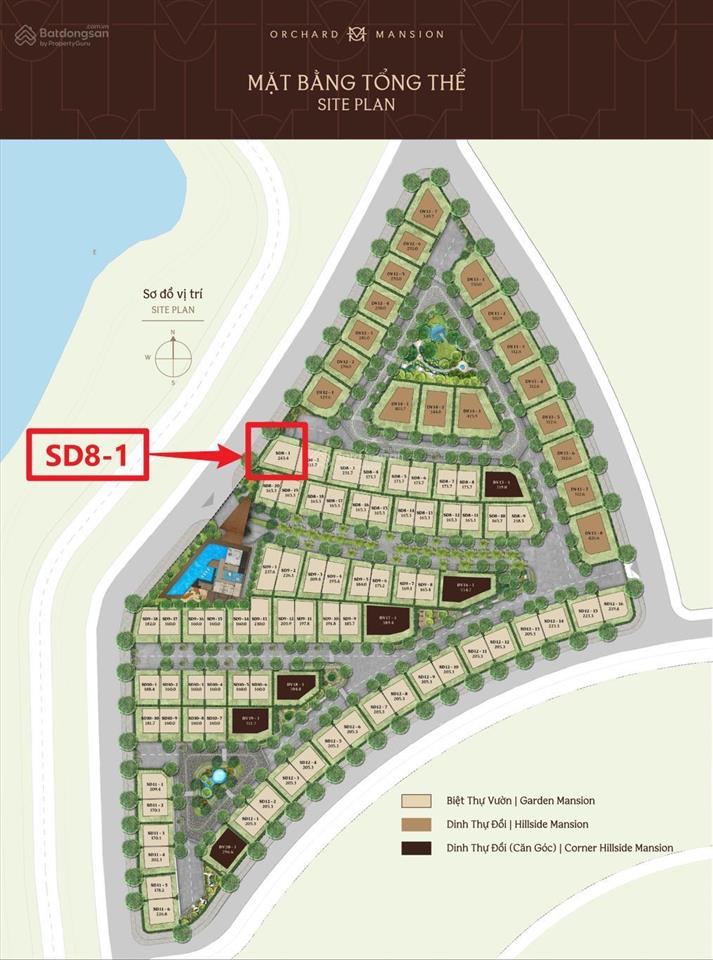 Bán căn biệt thự lô góc dt đất 243,4m2  orchard mansion. giá 32 tỷ. thanh toán chỉ 20% đến 11/2027