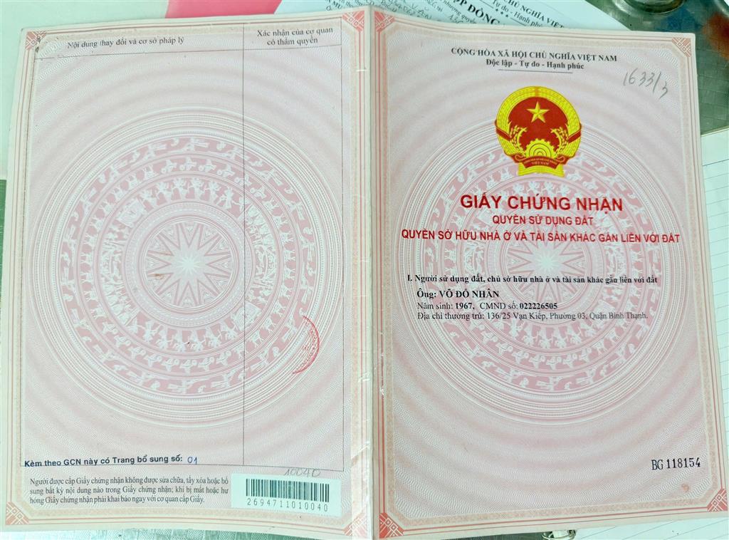 Tôi Chính Chủ Cần Bán Căn Nhà Hẻm Xe Hơi 136 Vạn Kiếp P.3 Bình Thạnh